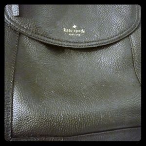 Kate Spade New york black pebbled leather backpack